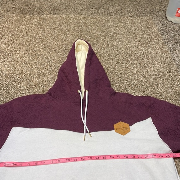Mediums Collective Quilted Cut & Sew Hoodie - Maroon Wine. Men’s size L. - Picture 6 of 15